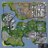 Карта секретов GTA San Adnreas