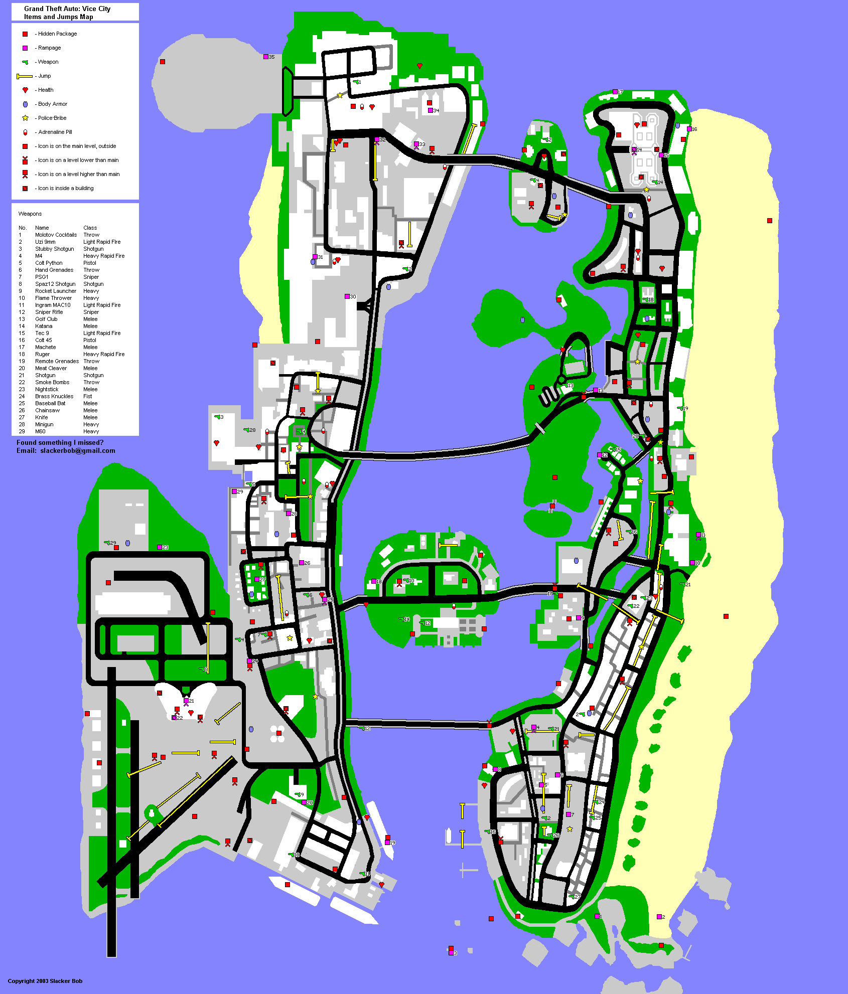 Карты GTA Vice City.