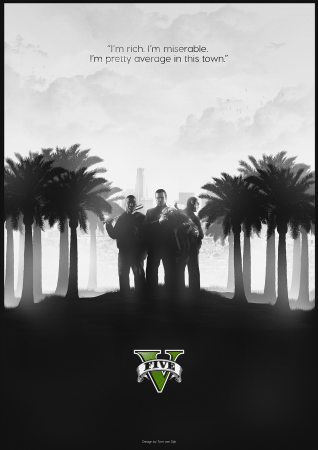 Отличные постеры GTA Vice City, GTA San Andreas, GTA 4 и GTA 5