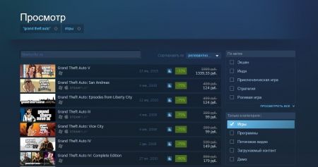 В Steam распродают игры серии GTA со скидками до 80%