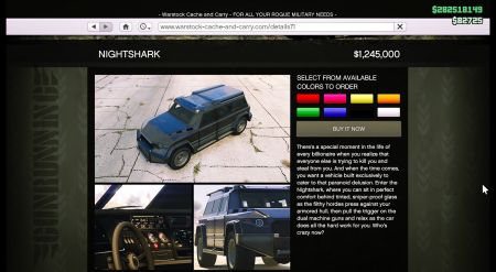 В GTA Online доступен новый автомобиль HVY Nightshark и новый режим противоборства