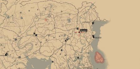 Карта могил спутников в Red Dead Redemption 2