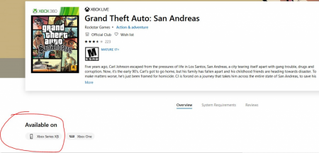 GTA San Andreas выйдет на Xbox Series X и Xbox Series S