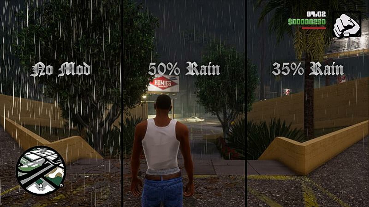 Вышла новая версия мода, который исправляет дождь в GTA San Andreas — The Definitive Edition