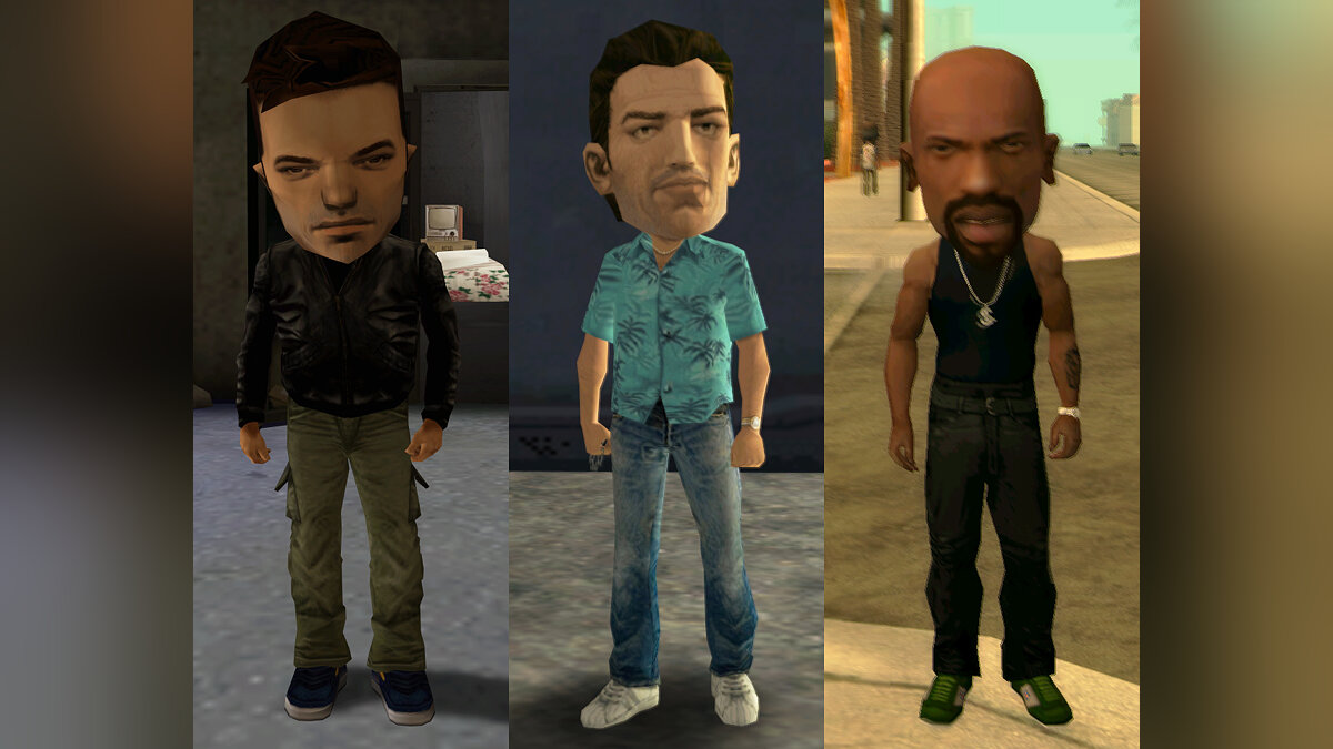 Мод добавляет в GTA 3, GTA Vice City и GTA San Andreas чит на большие головы
