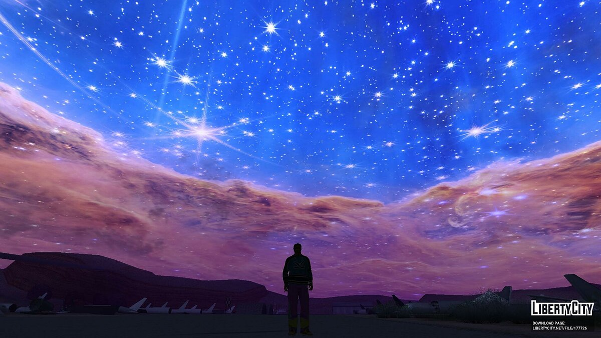 Мод заменяет ночное небо GTA San Andreas на снимки телескопа «Джеймс Уэбб»