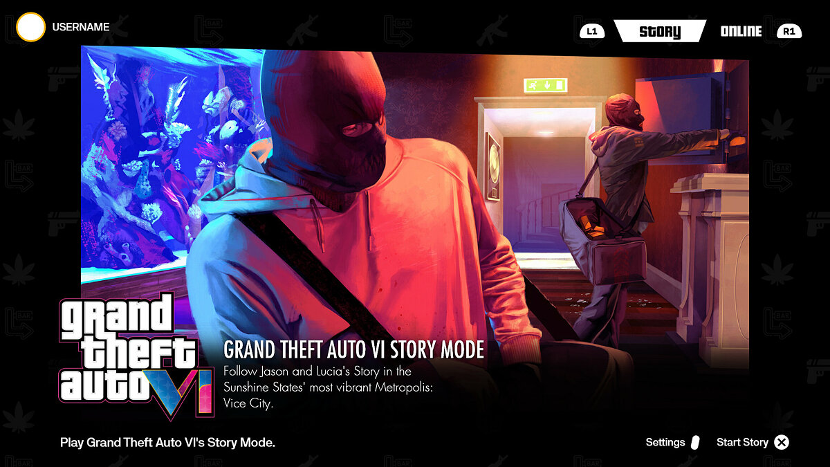 Фанаты воссоздали интерфейс и стартовое меню GTA 6 по данным утечки