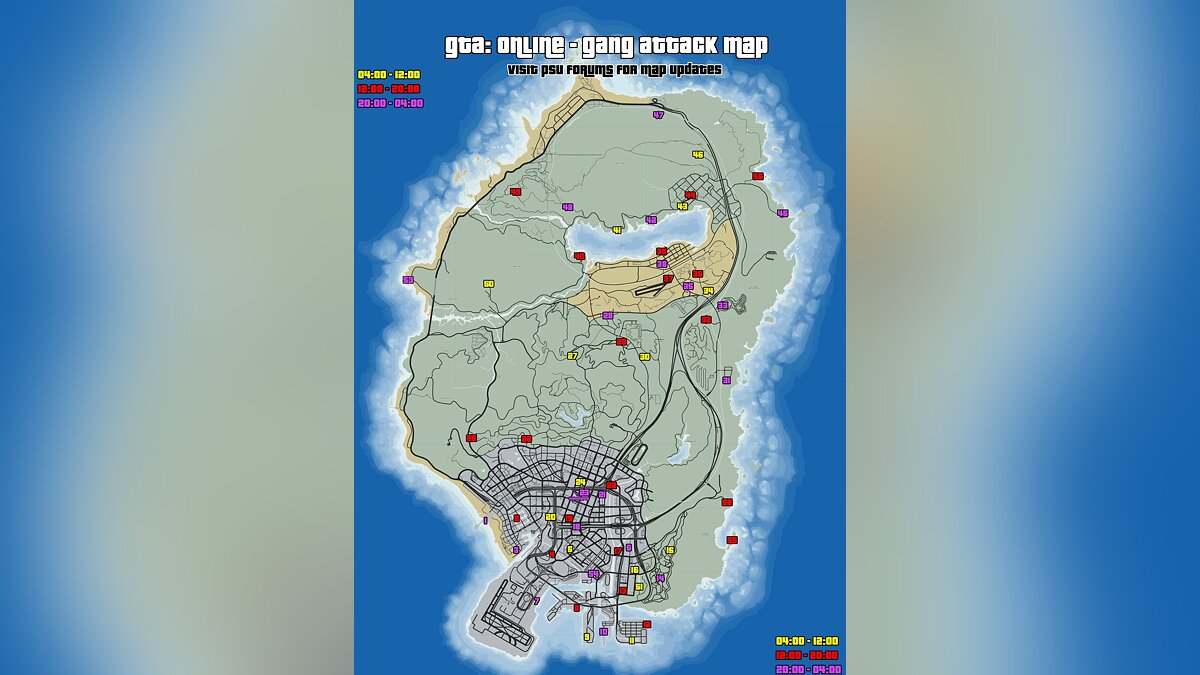GTA Online: карта бандитских разборок
