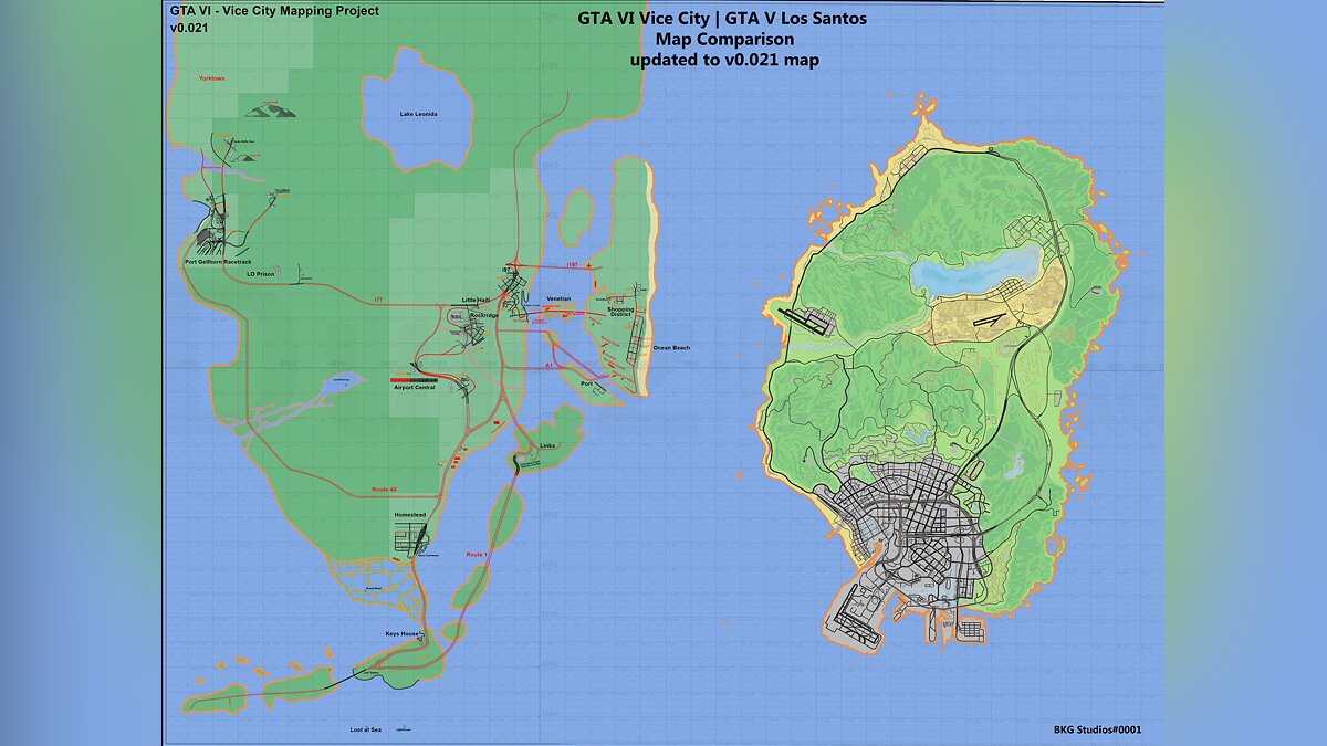 Фанат показал возможные размеры карты GTA 6