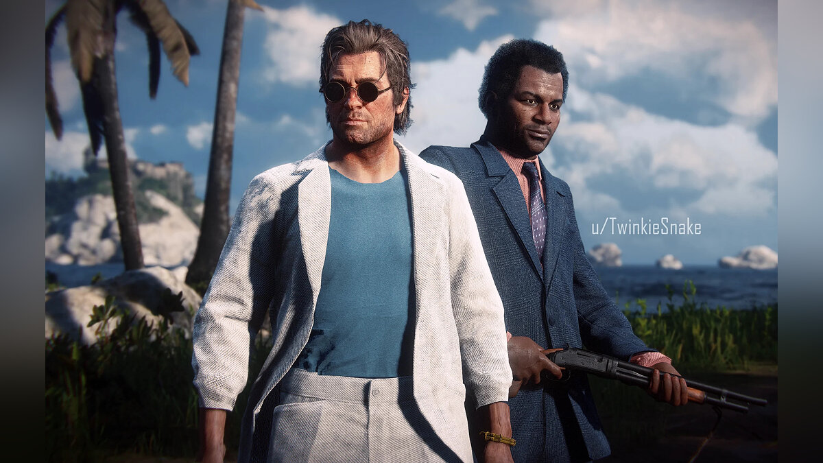 The characters from the TV series Miami Vice have been recreated in Red Dead Redemption 2