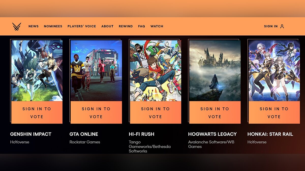 GTA Online номинирована на премию The Game Awards 2023