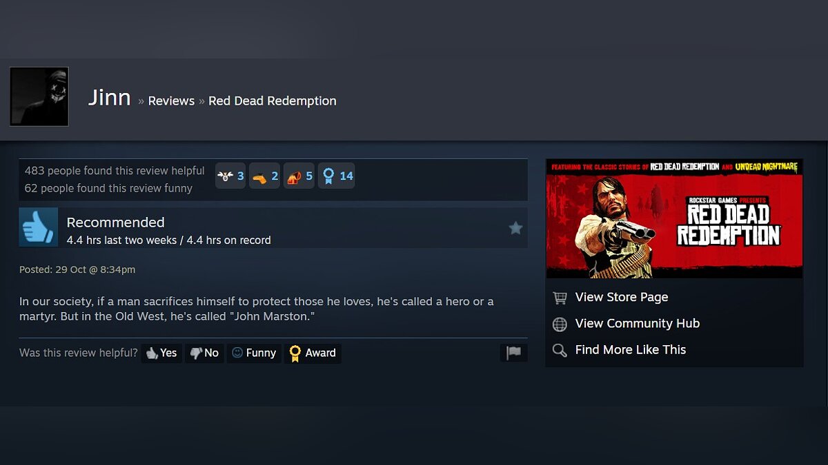 Red Dead Redemption receives overwhelmingly positive reviews on Steam with a 93% rating