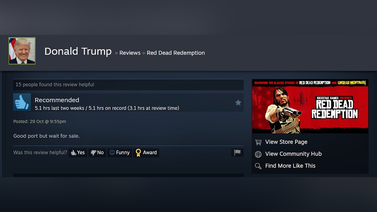 Red Dead Redemption receives overwhelmingly positive reviews on Steam with a 93% rating