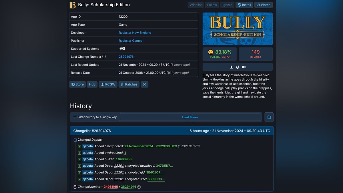 PC-версия Bully: Scholarship Edition может получить новые исправления в обозримом будущем