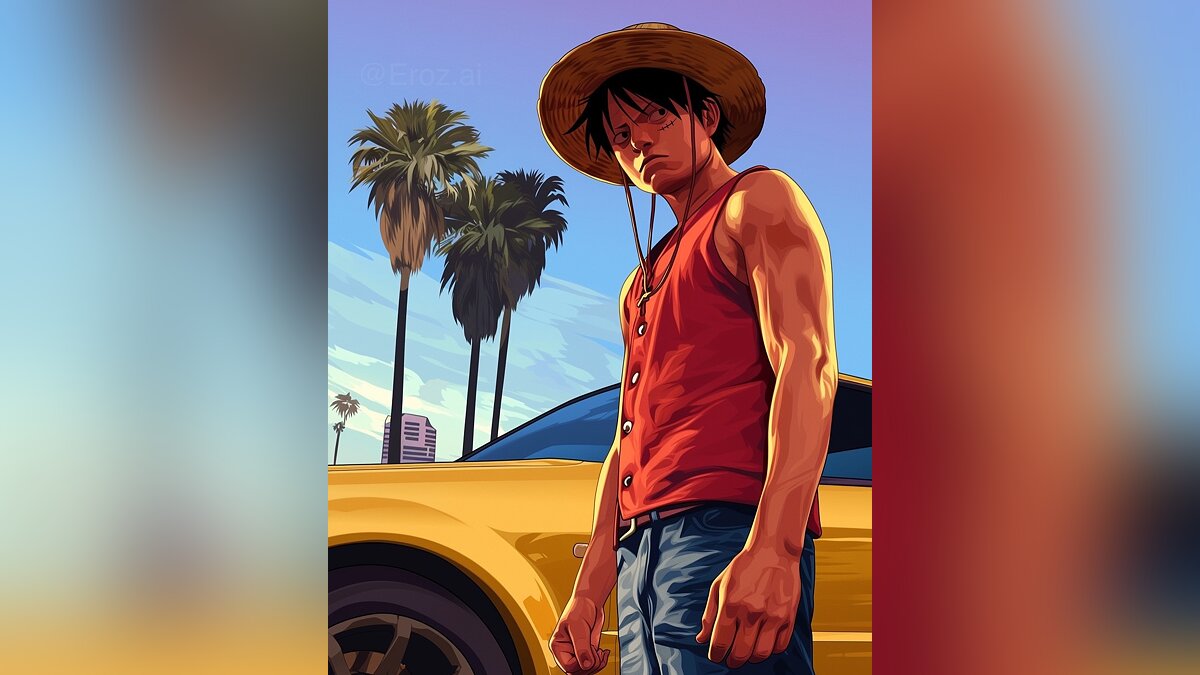 AI Imagines How One Piece Anime Characters Would Look in the World of GTA